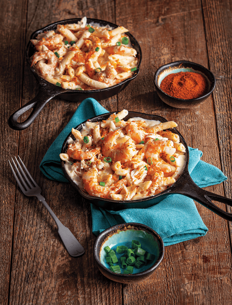 Shrimp & Crab Mac and Cheese with Spicy Breadcrumbs